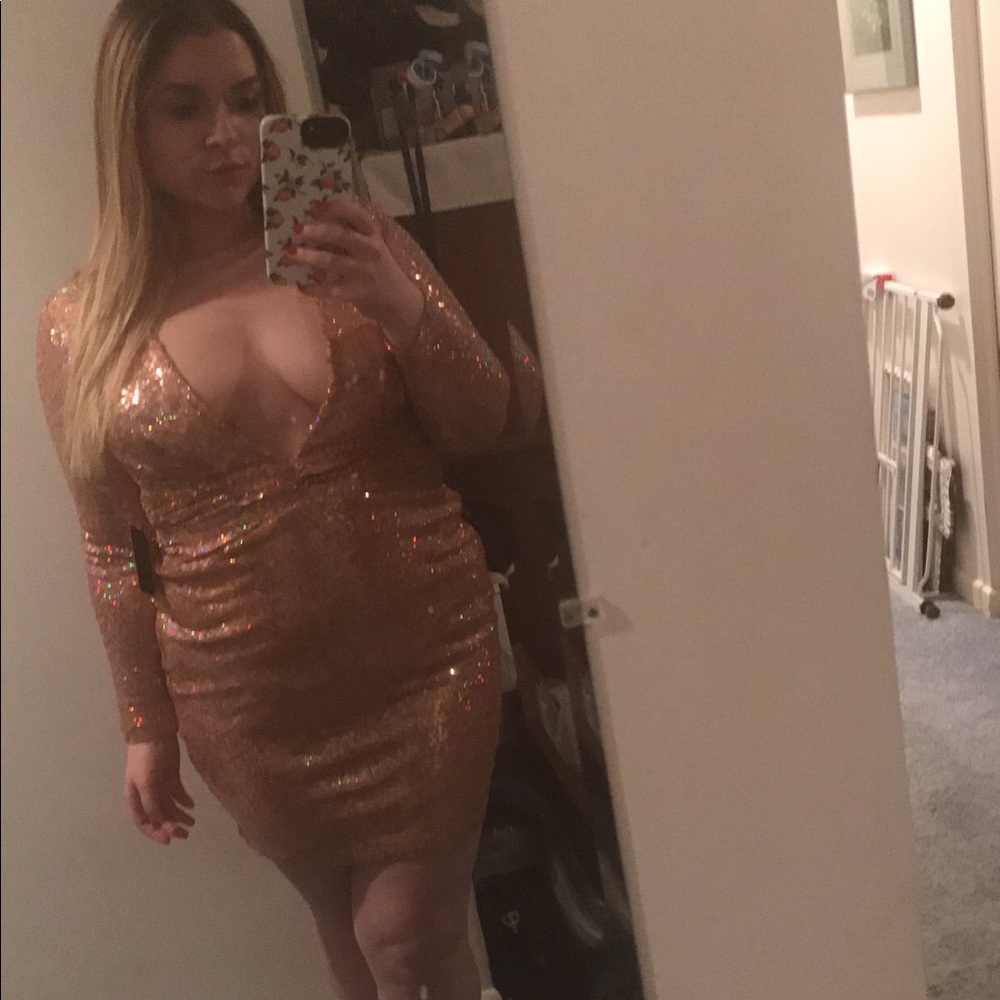 💋Rose Gold Party Dress